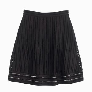 J crew black eyelet skirt